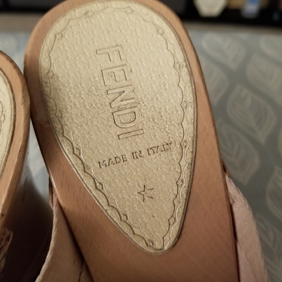 Authentic Fendi Zucca Monogram Canvas Wedges - Picture 3 of 5